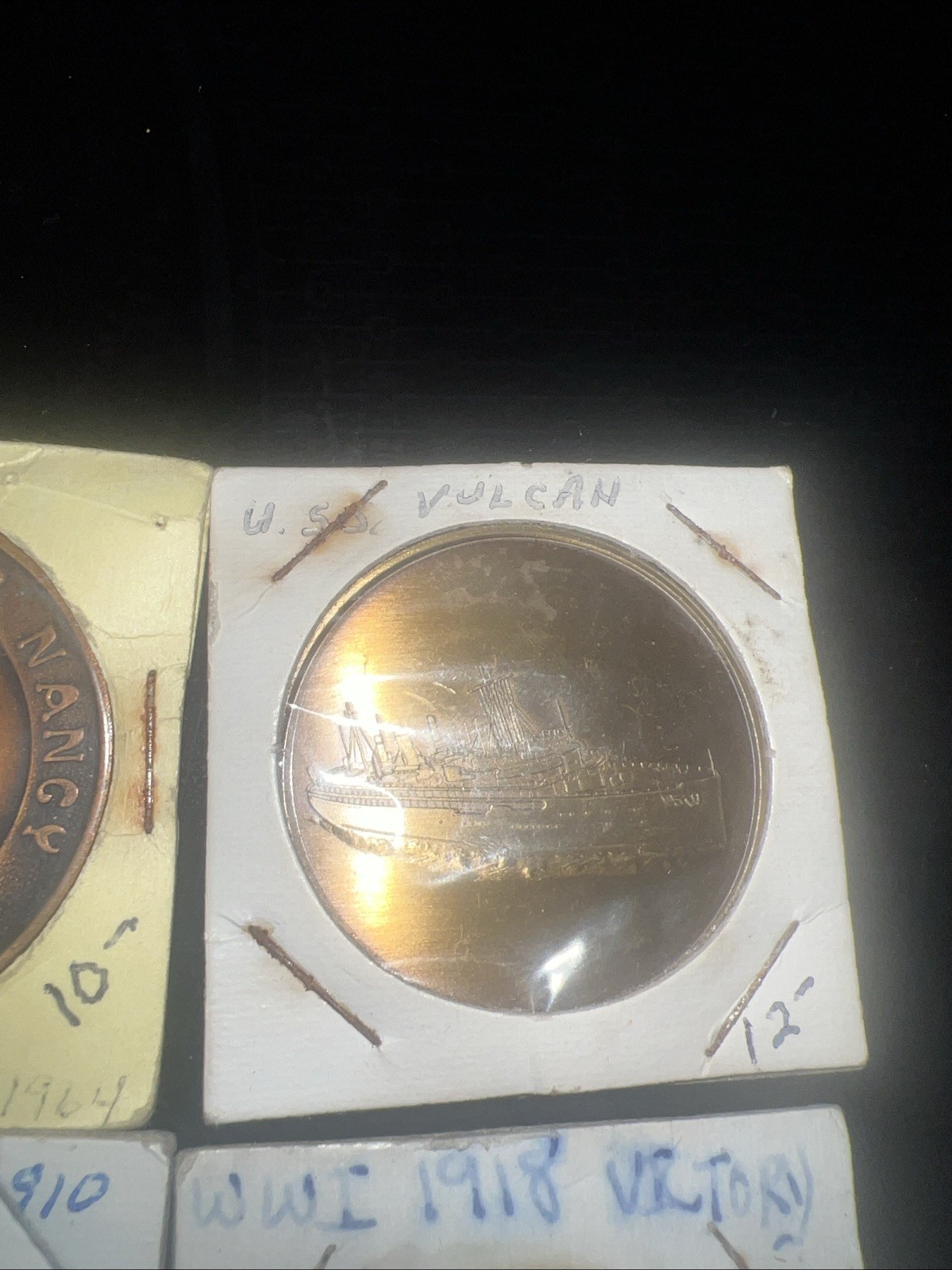 6 Vintage Ship Boat Battleship Military Medal Token Souvenir Free Shipping