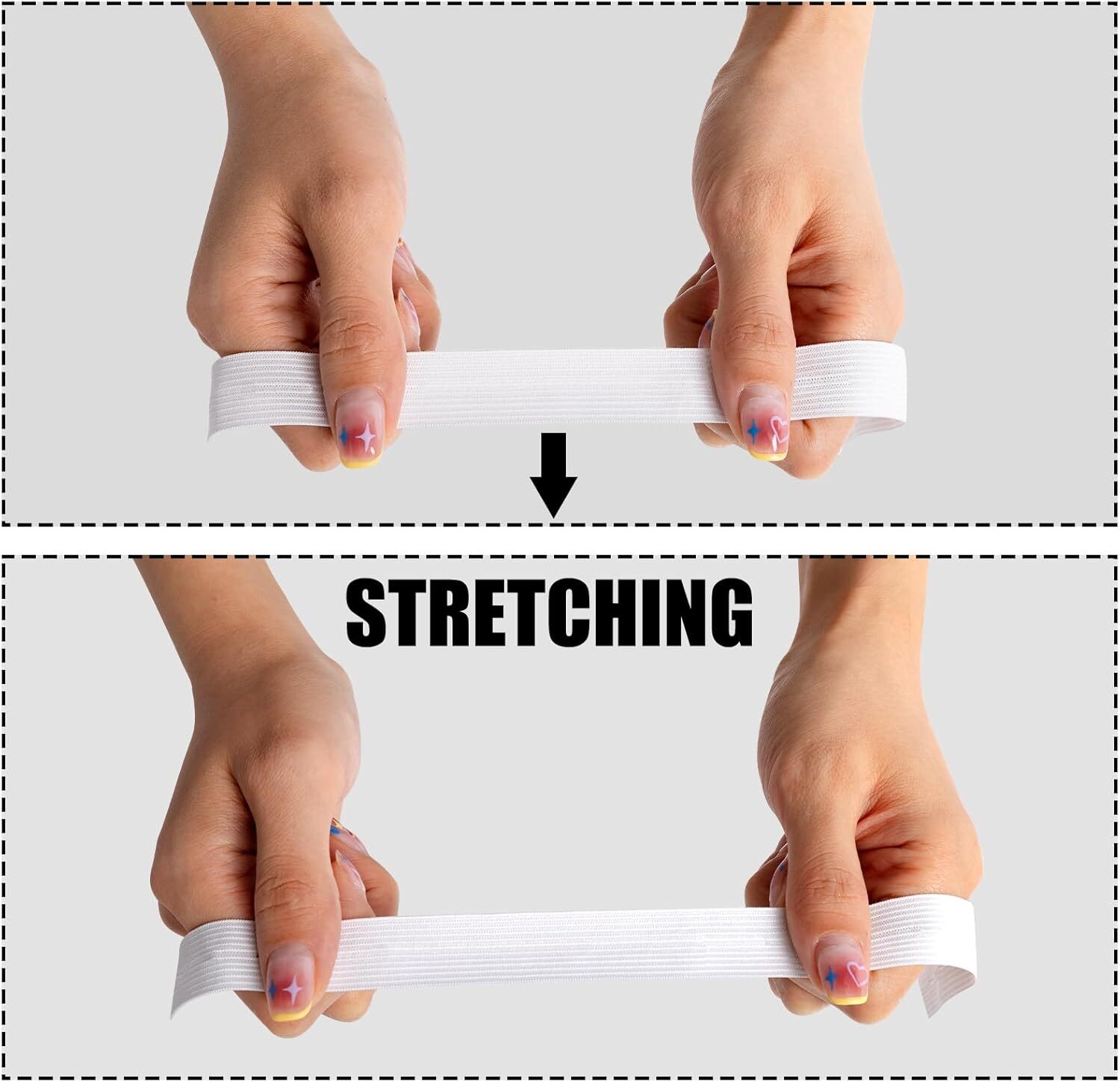 Elastic Band for Sewing, 3/4 Inch x 12 Yard High * 12 Yard, White