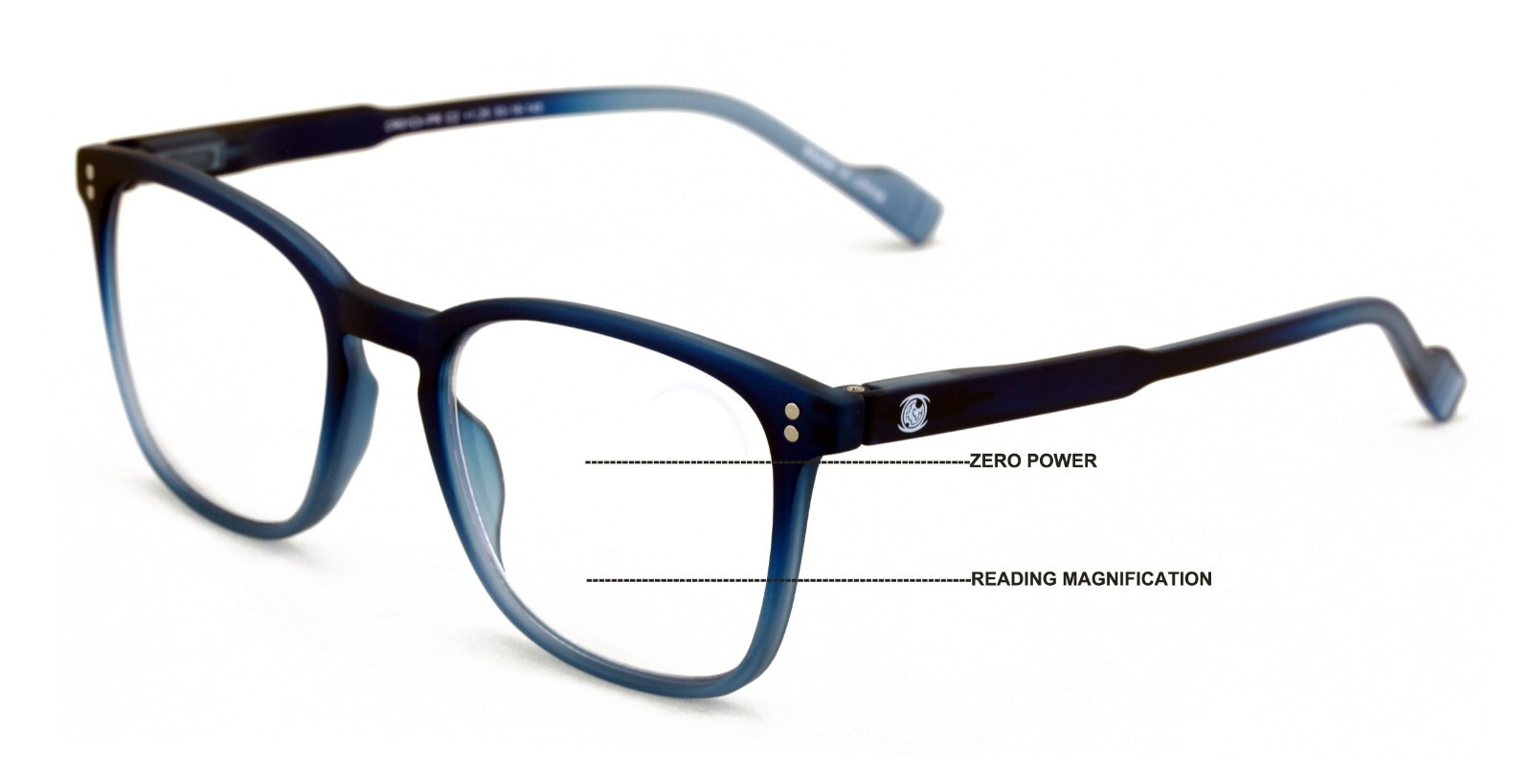 Lightweight Men Progressive Bifocal Reading Glasses- No Line Clear on Top Reader