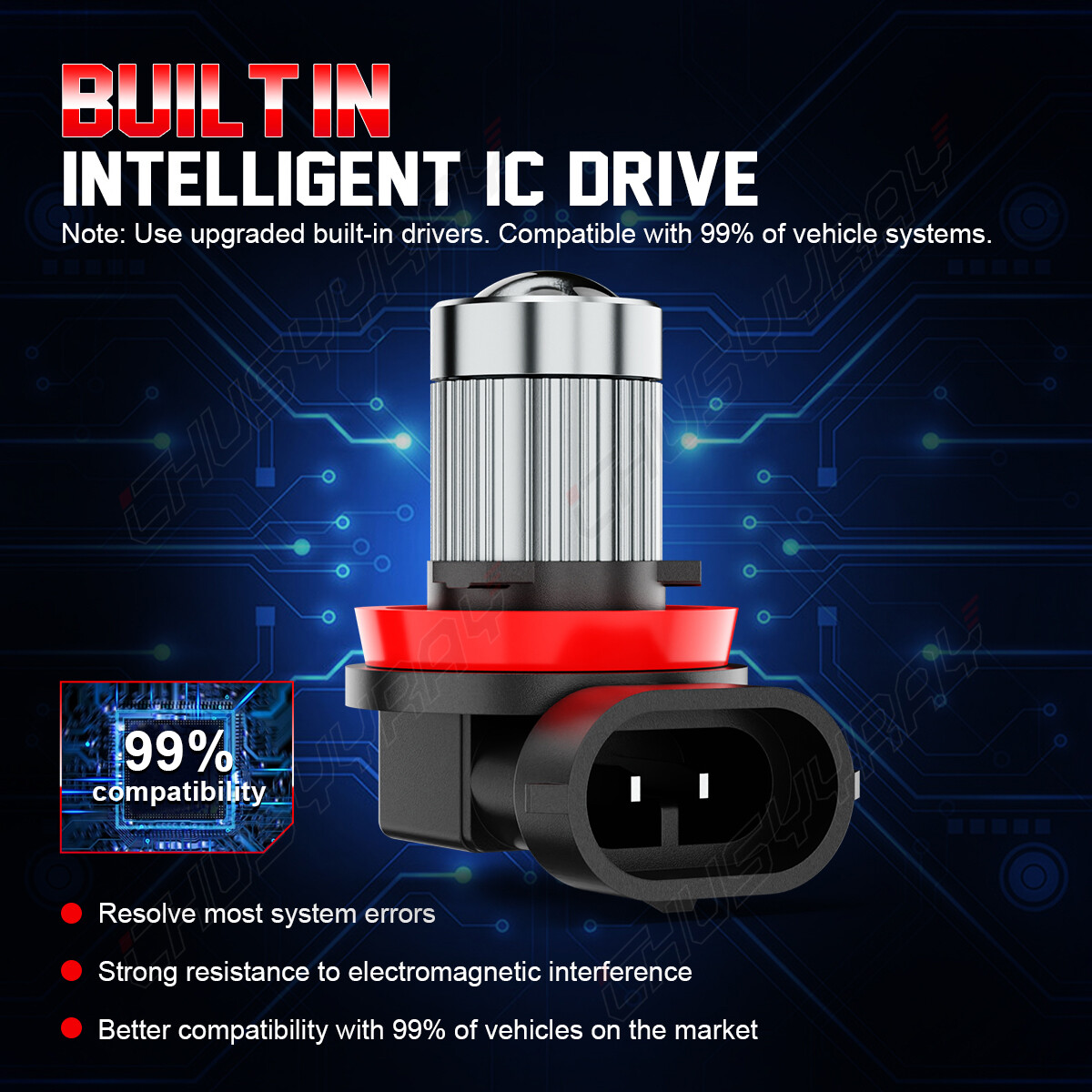 For Kawasaki ZX1400A Ninja ZX14 2006 2007 4x H11 H9 Lamp LED Headlight Bulbs Kit