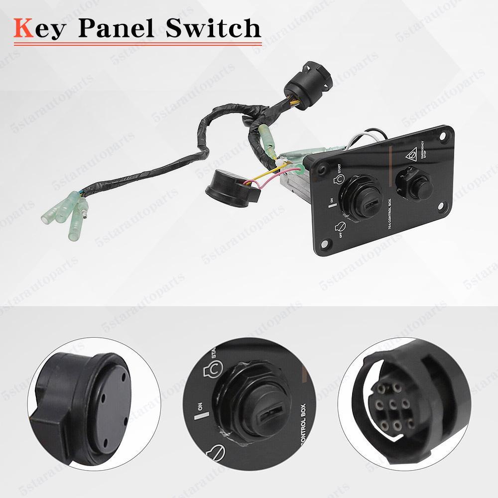 NEW Outboard Single Engine Key Switch Assembly Panel Fits Yamaha 704-82570-12-00