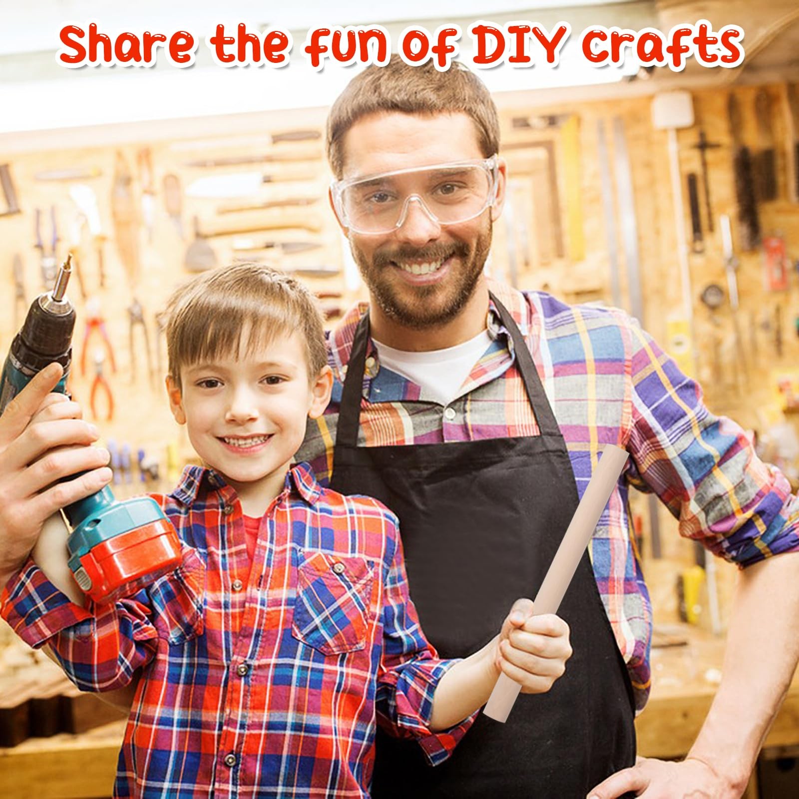 ONUPGO 6 PCS Dowel Rods Wood Sticks 1 X 12 1x12Dowels-6