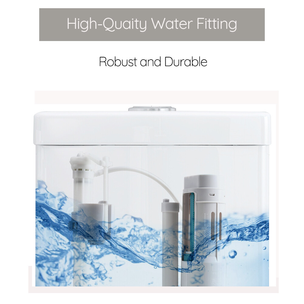 HOROW Modern Small Toilet One Piece Toilet White Dual Flush w/ Soft Close Seat