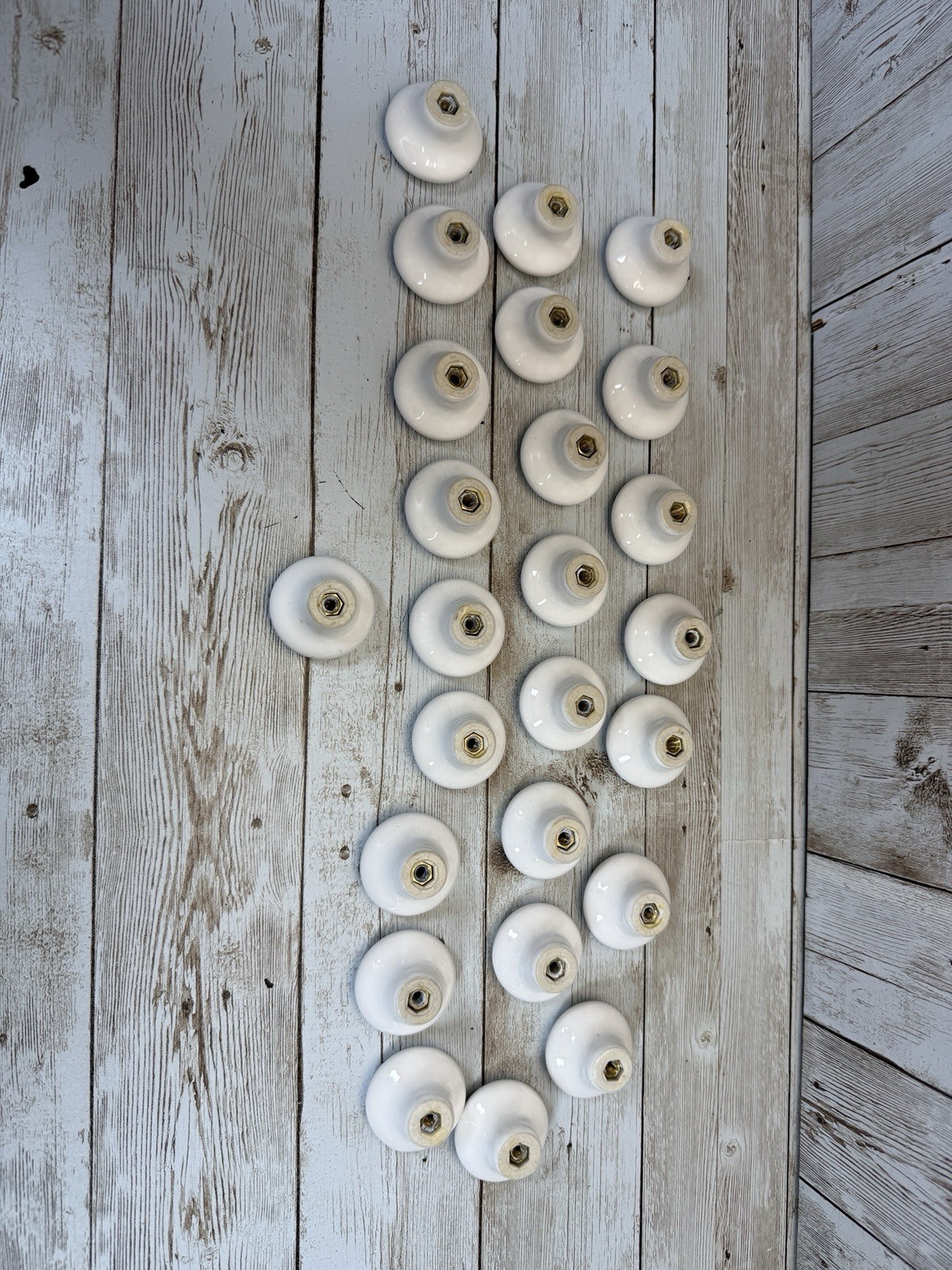 BLUE WHITE FLORAL PORCELAIN DRAWER PULLS CABINET KNOBS 💠 LOT 25 HIGH GLOSS VTG