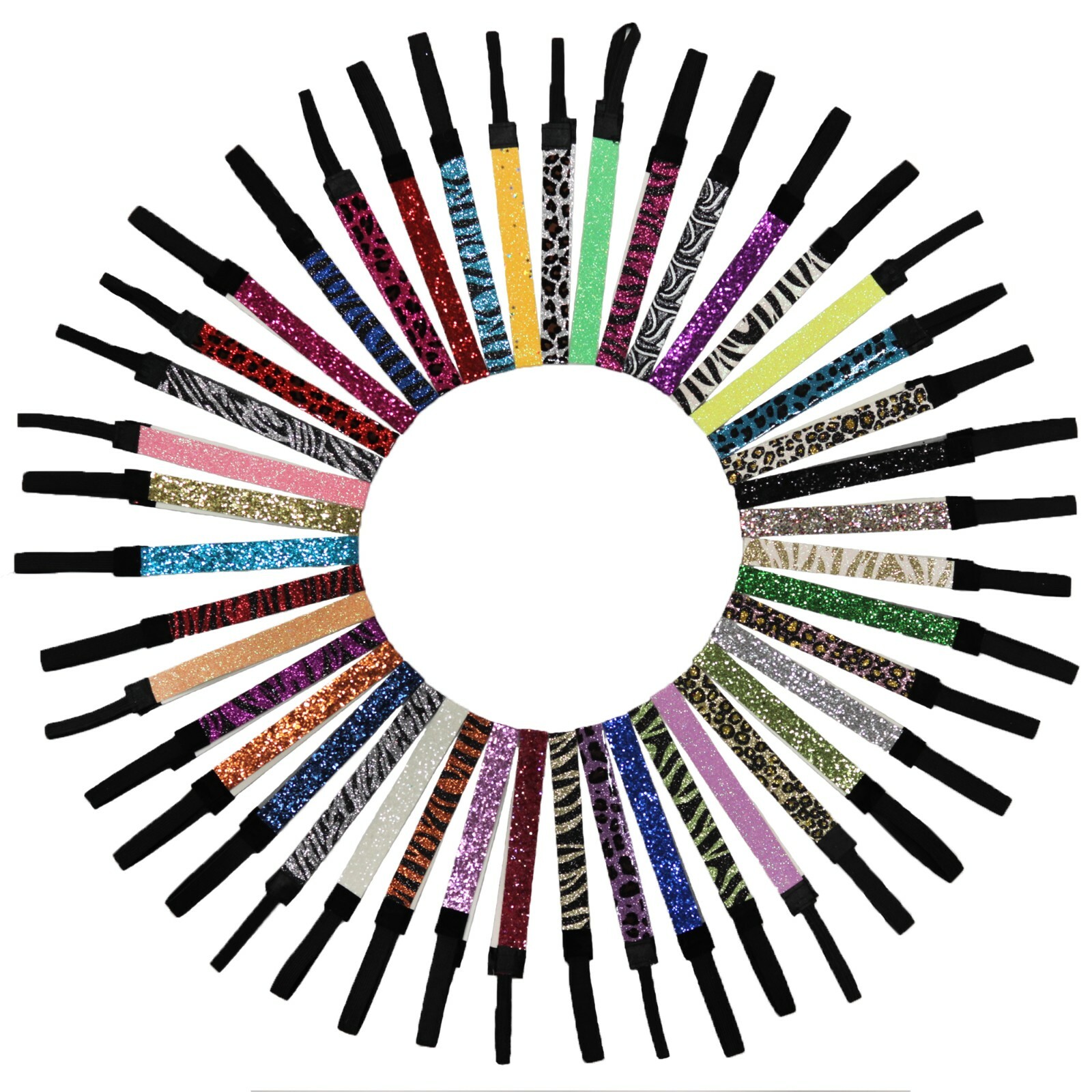 GLITTER HEADBANDS Glittery Sparkly Stretch Headband Softball & Sports SPARKLE