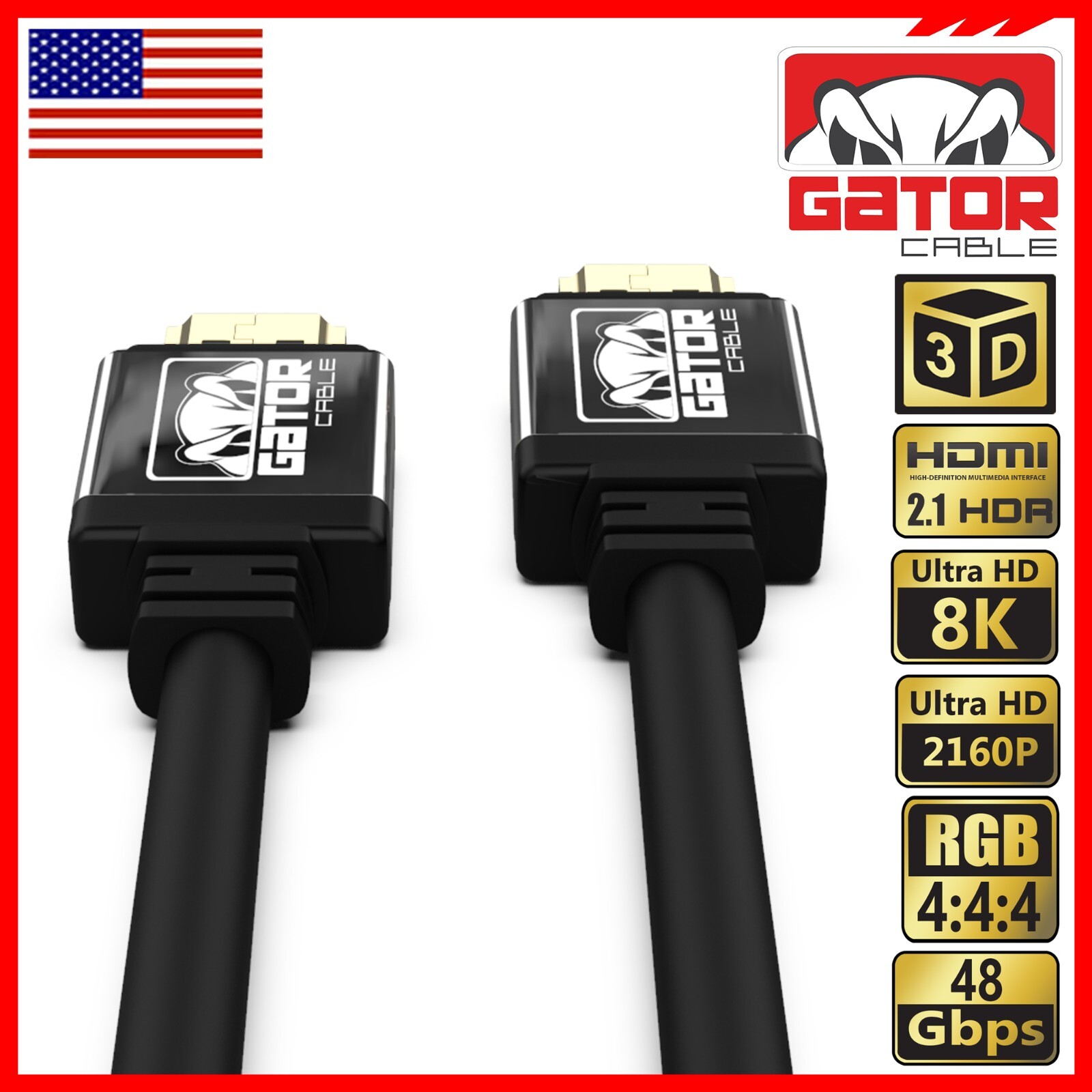 4K HDMI 2.0 Cable UHD Ultra HD High Speed 2160P HDR 60Hz 18Gbps Dolby HDCP HDTV