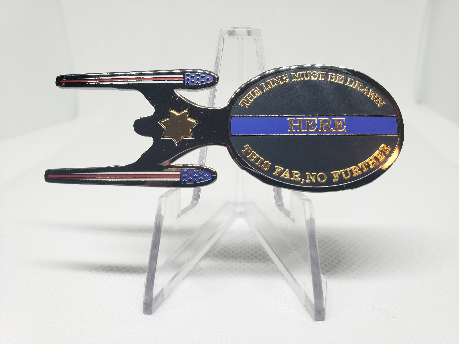 Enterprise E Police Thin Blue Line Challenge Coin similar to Star Trek