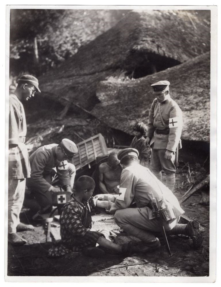 1930 Japanese Red Cross Aiding Earthquake Victims Mishawa Japan News Photo