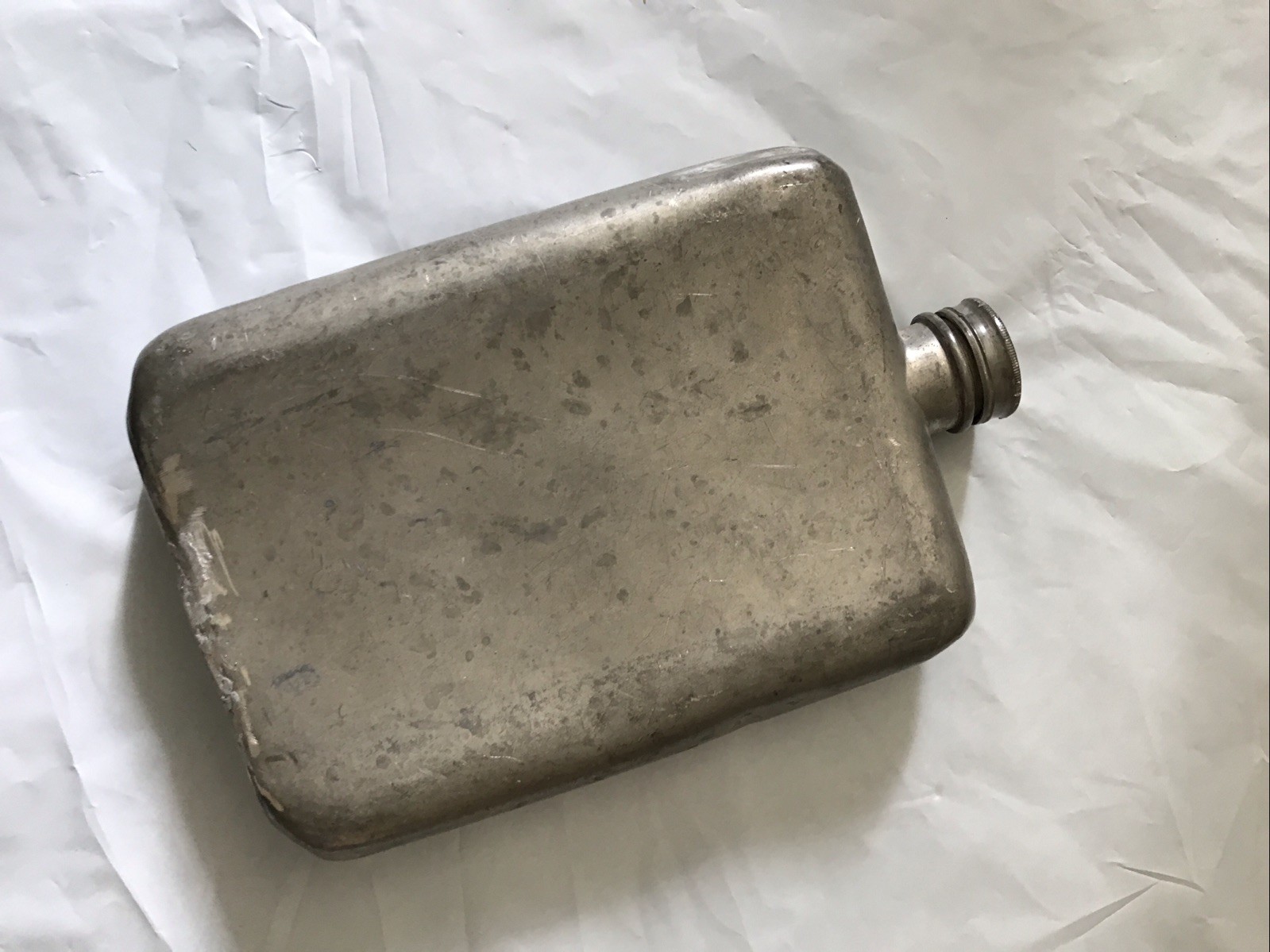 VINTAGE BROOKS BROTHERS ENGLAND EST. 1818 8 OUNCE SILVER METAL FLASK BOOZE DRINK