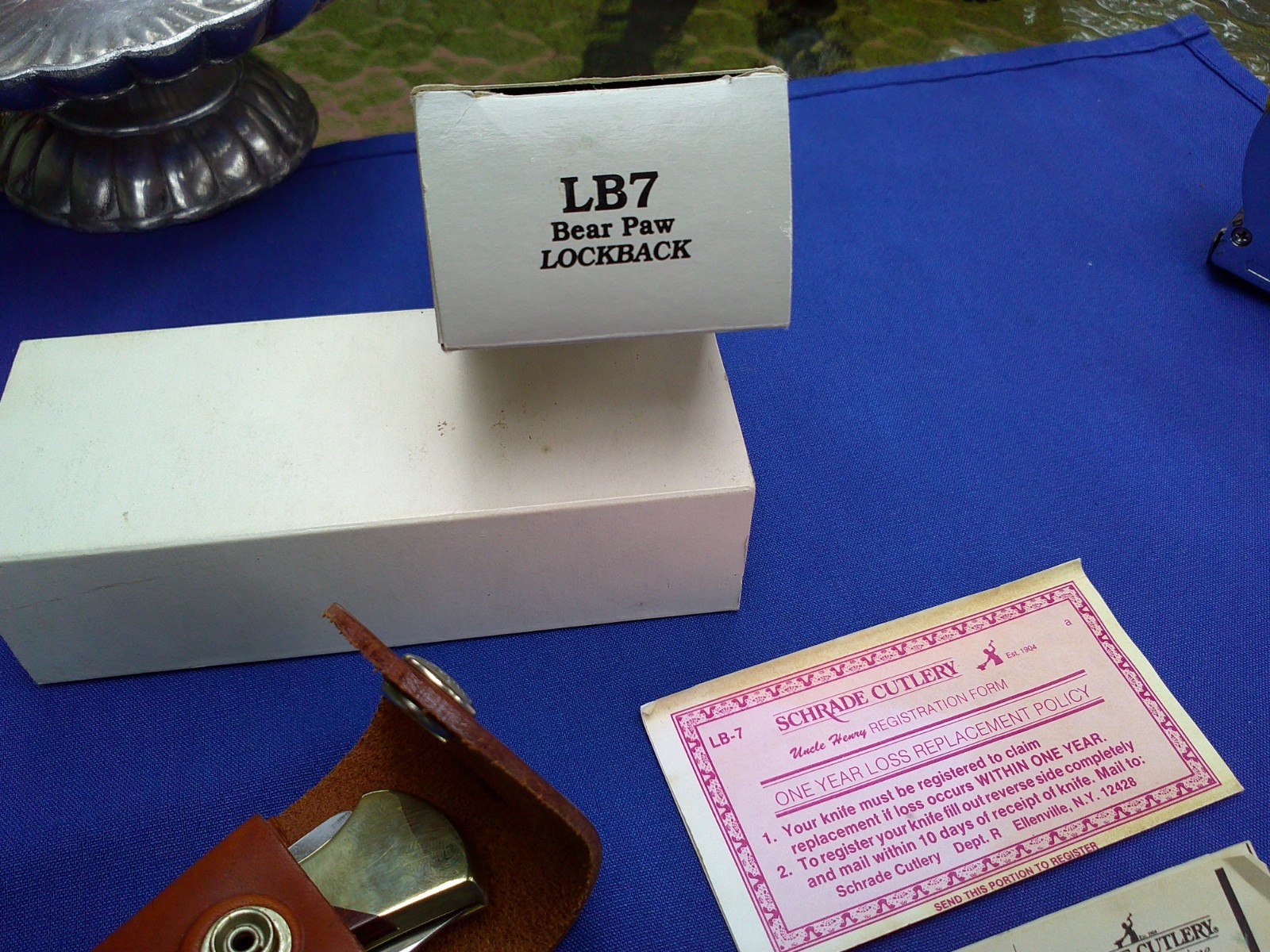 Schrade Uncle Henry LB7 Bear Paw USA Lock Back Pocket Knife w/Sheath NIB