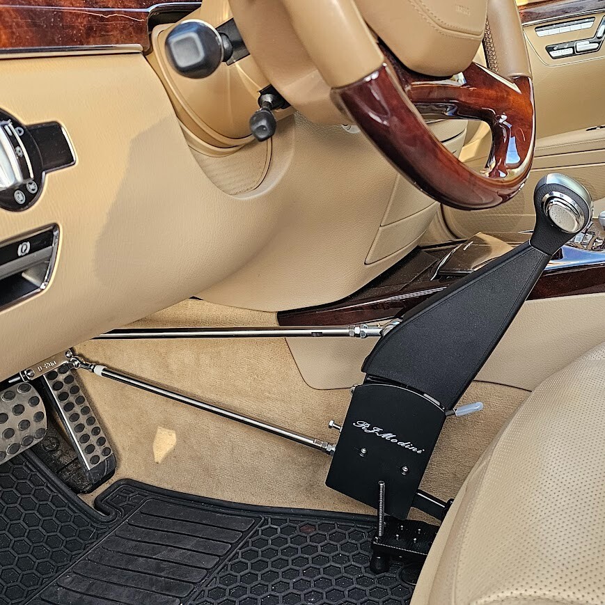 A permanent,safe install car hand control. Disabled/Handicapped - SCI, H quality