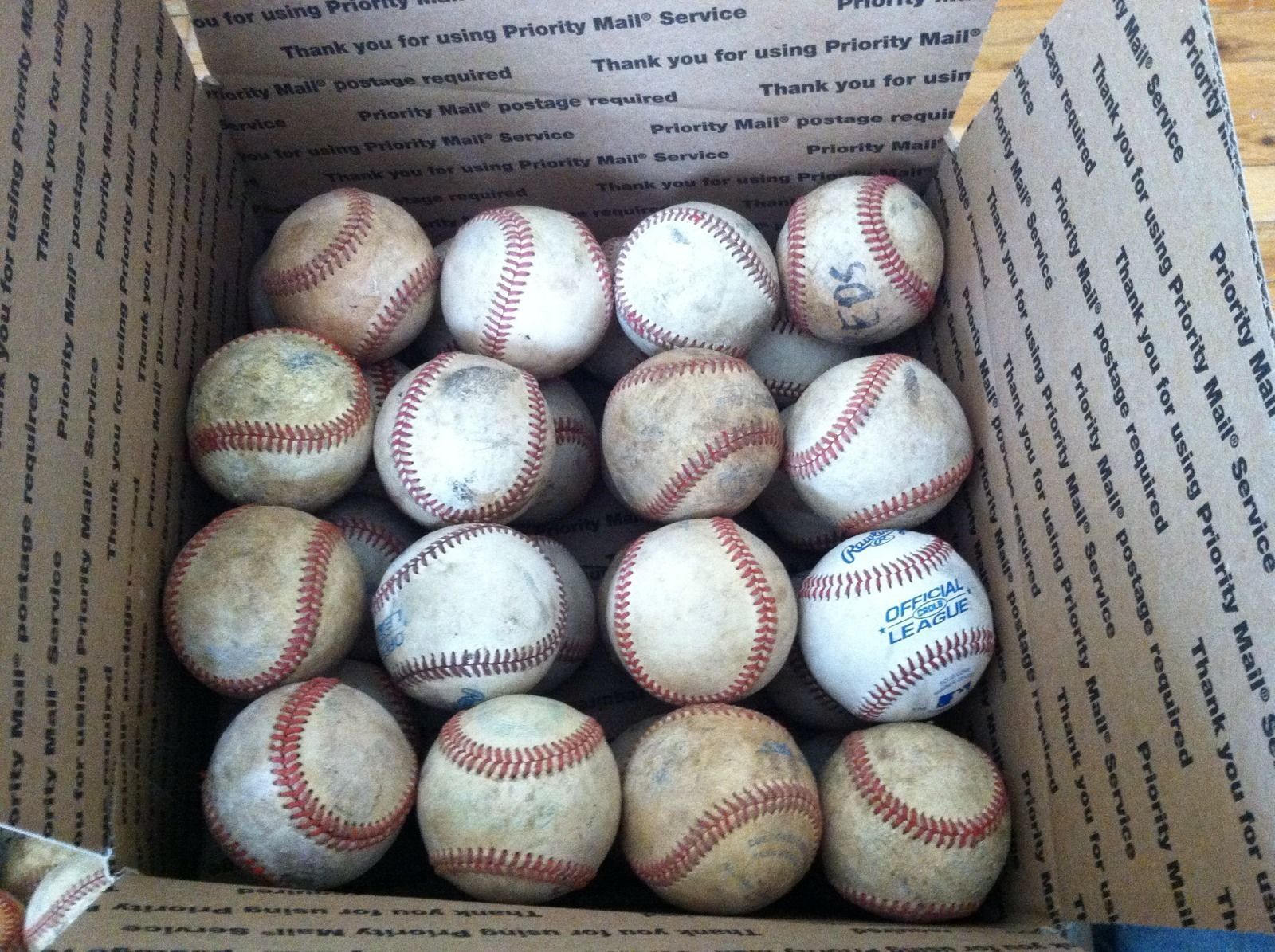 Lot of 32 Well Used Baseballs Little League Batting Fielding Practice Hard Balls