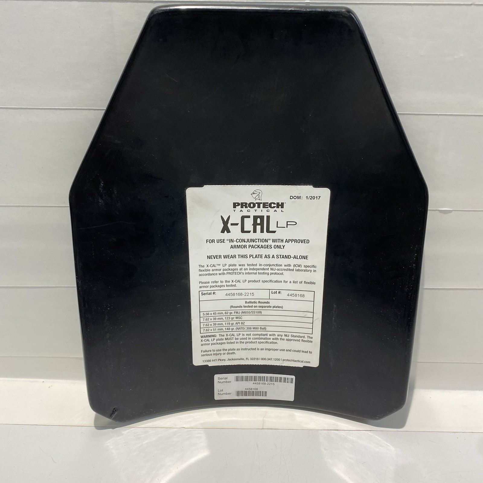 Protech Tactical X-Cal LP Hard Plate 10" x 12" Level 3+ ICW