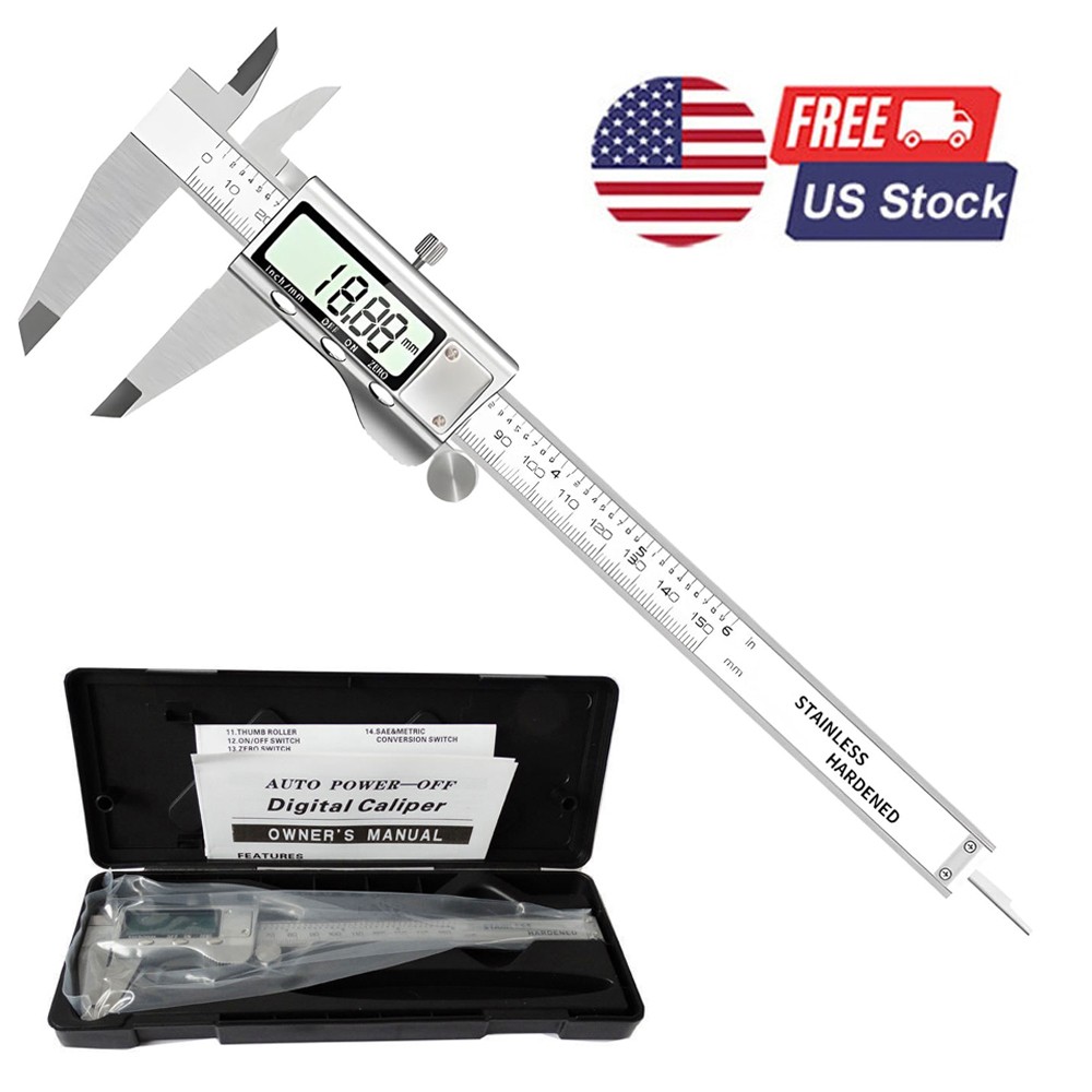 6" 150mm Digital Caliper Micrometer LCD Gauge Vernier Electronic Measuring Tool
