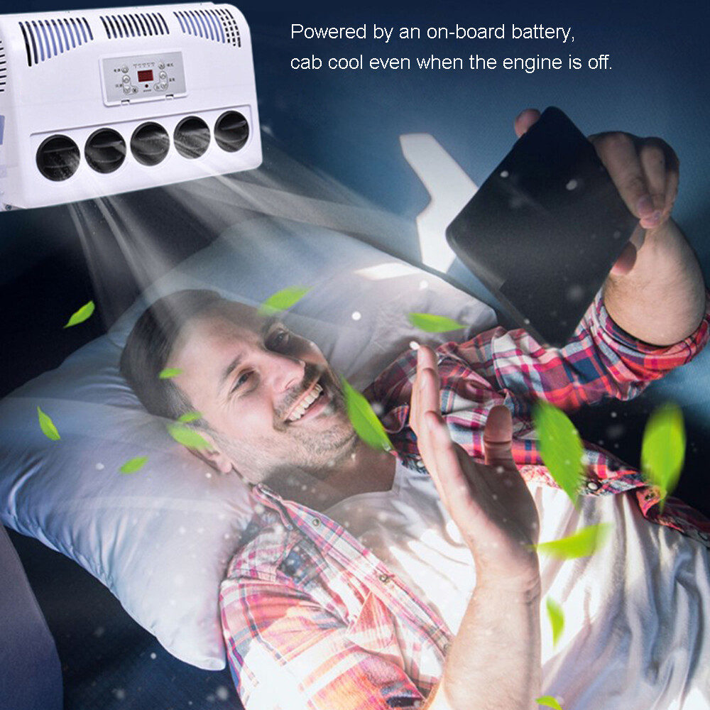 12V 12000 BTU Truck Cab Air Conditioner Split AC for Semi Trucks Bus RV Caravan