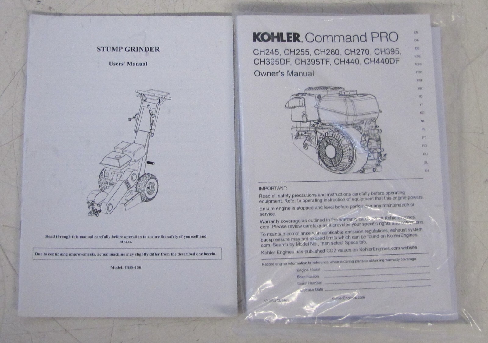 Maximus 14 HP Stump Grinder With Kohler Command Pro 12" Cutting Wheel w/ 9 Teeth