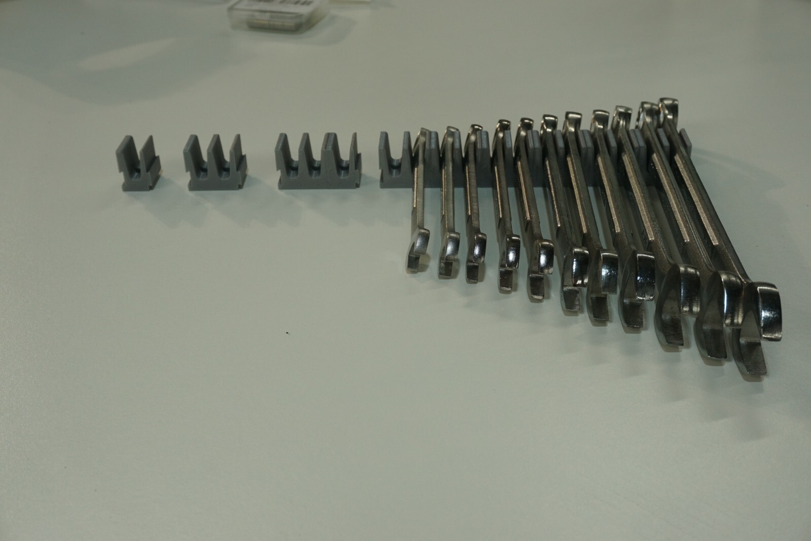 Modular Wrench Organizer | Compact Tool Storage | Slots hold 18 Tools SAE or mm