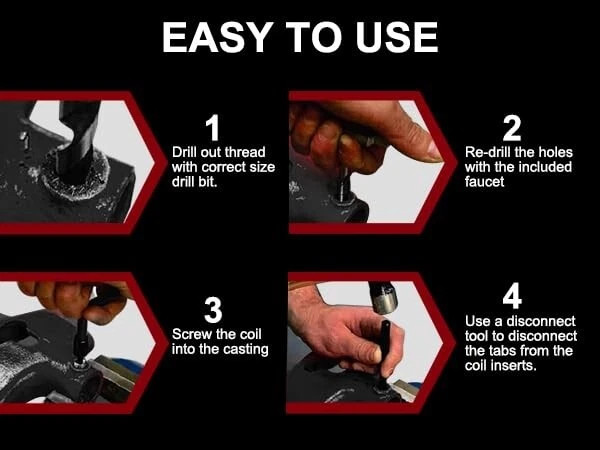 M5 M6 M8 M10 M12 Helicoil Thread Repair 131Pcs Kit & Metric Rethreading Tool Kit