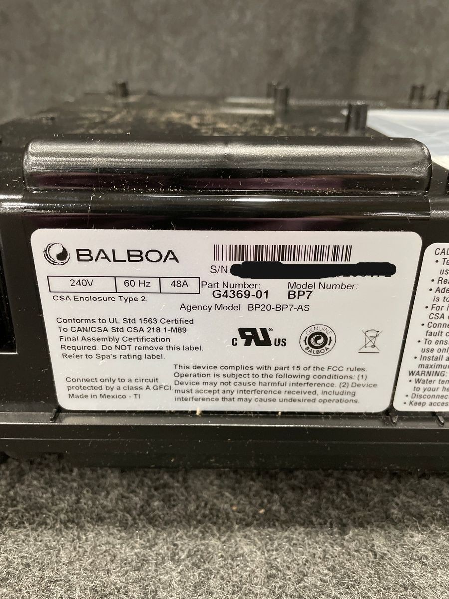 WATER PRO BP7 Retrofit Spa Control 4.0kW Heater W/ TP600 Topside Control Keypad