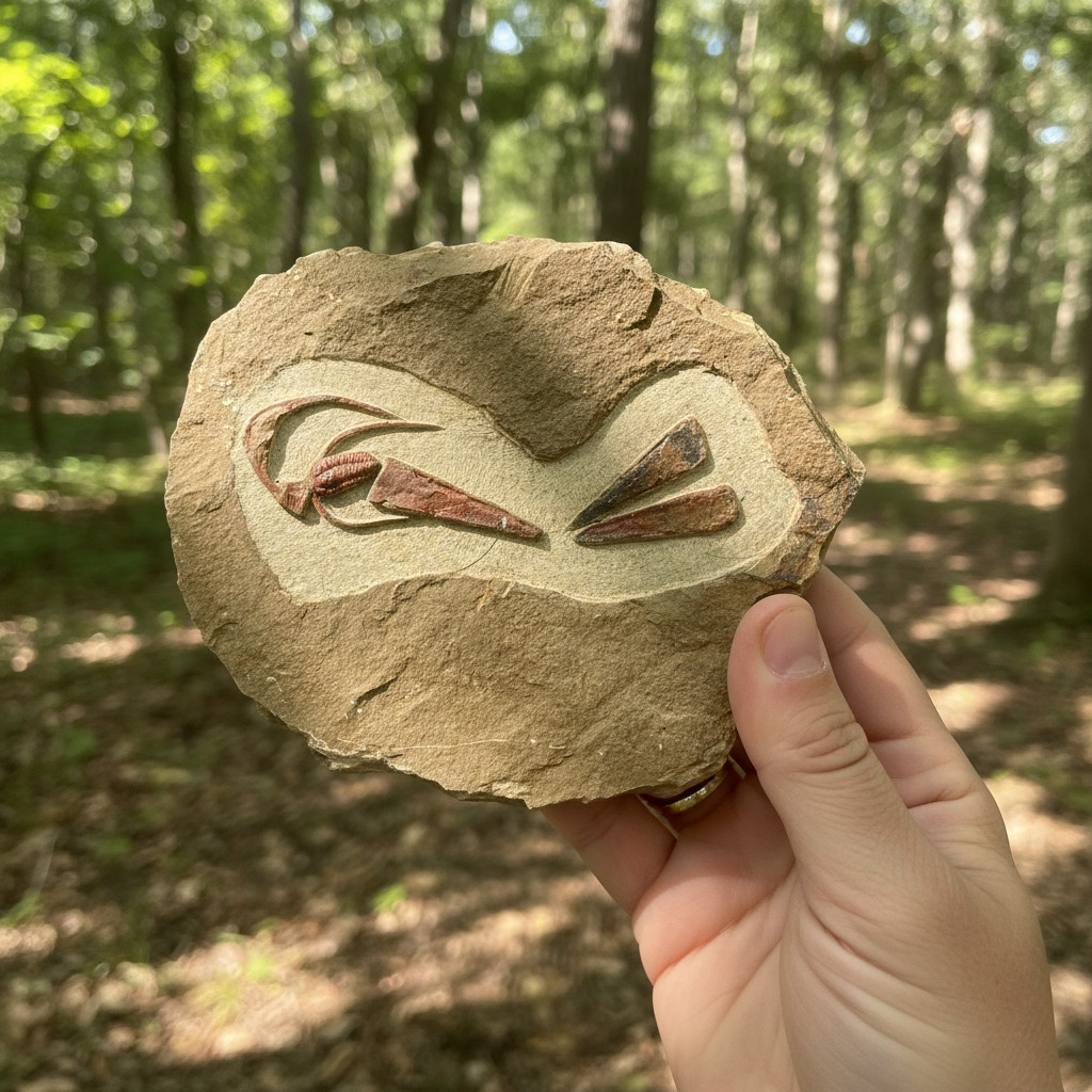 Rare Ordovician Life Plate: Euloma, Orthoceras & Ampyx Association