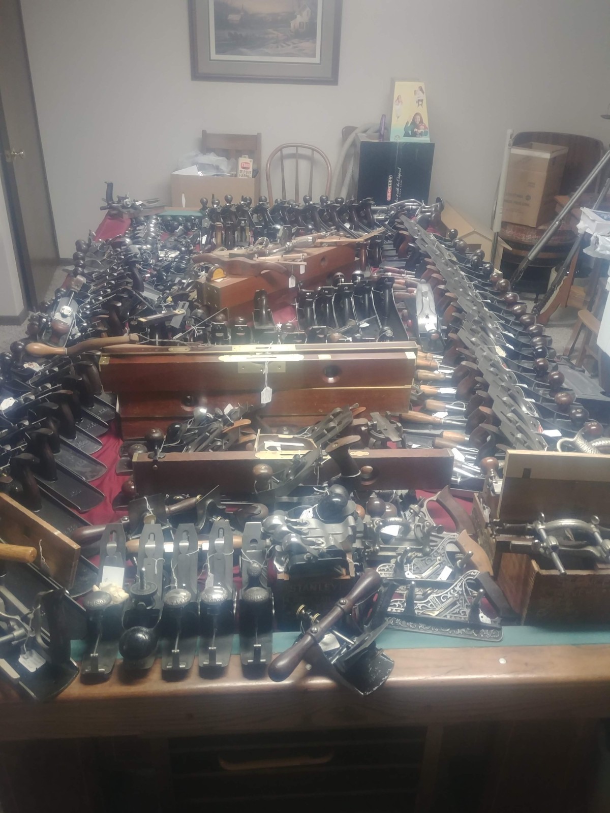 Vintage 8pc Sharp Auger bit set W/HSB & Co. 6" ratcheting brace Work Ready