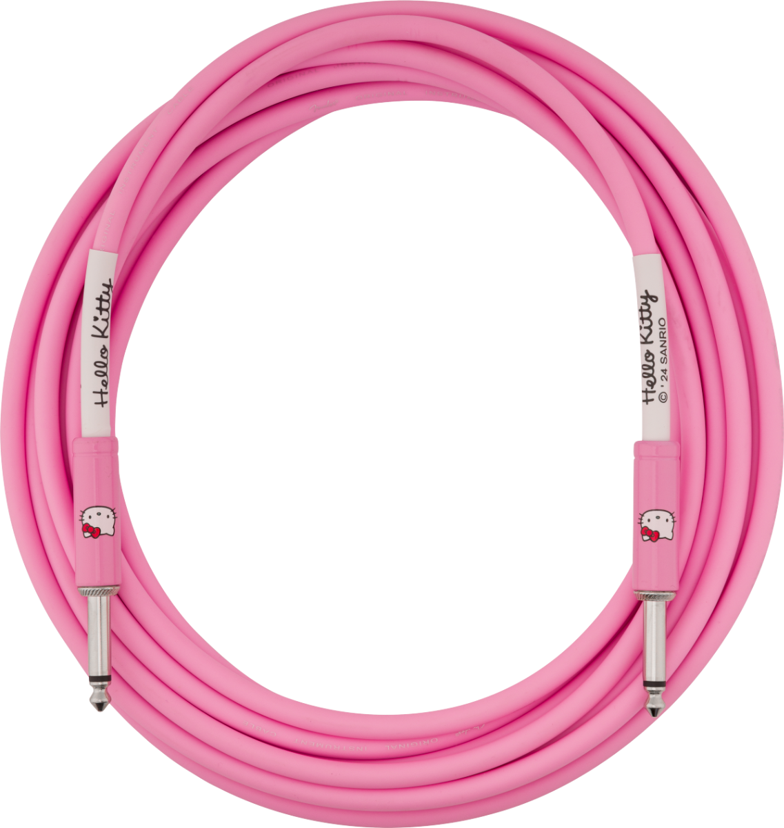 Fender X Hello Kitty Official 18.6' ft Instrument/Guitar Cable, Pink