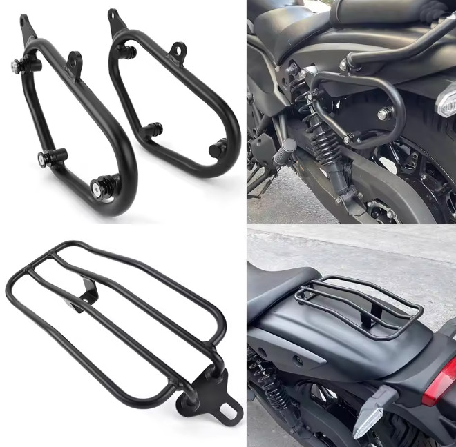 Moto Side Mount Holder Bags Luggage Rack For Kawasaki Eliminator 500 2024 2025