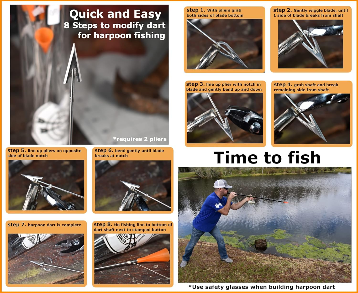 FSFF .625 Blowgun Darts Whisper Razor Dart Widest Sharpest Broadhead Darts, 20 P