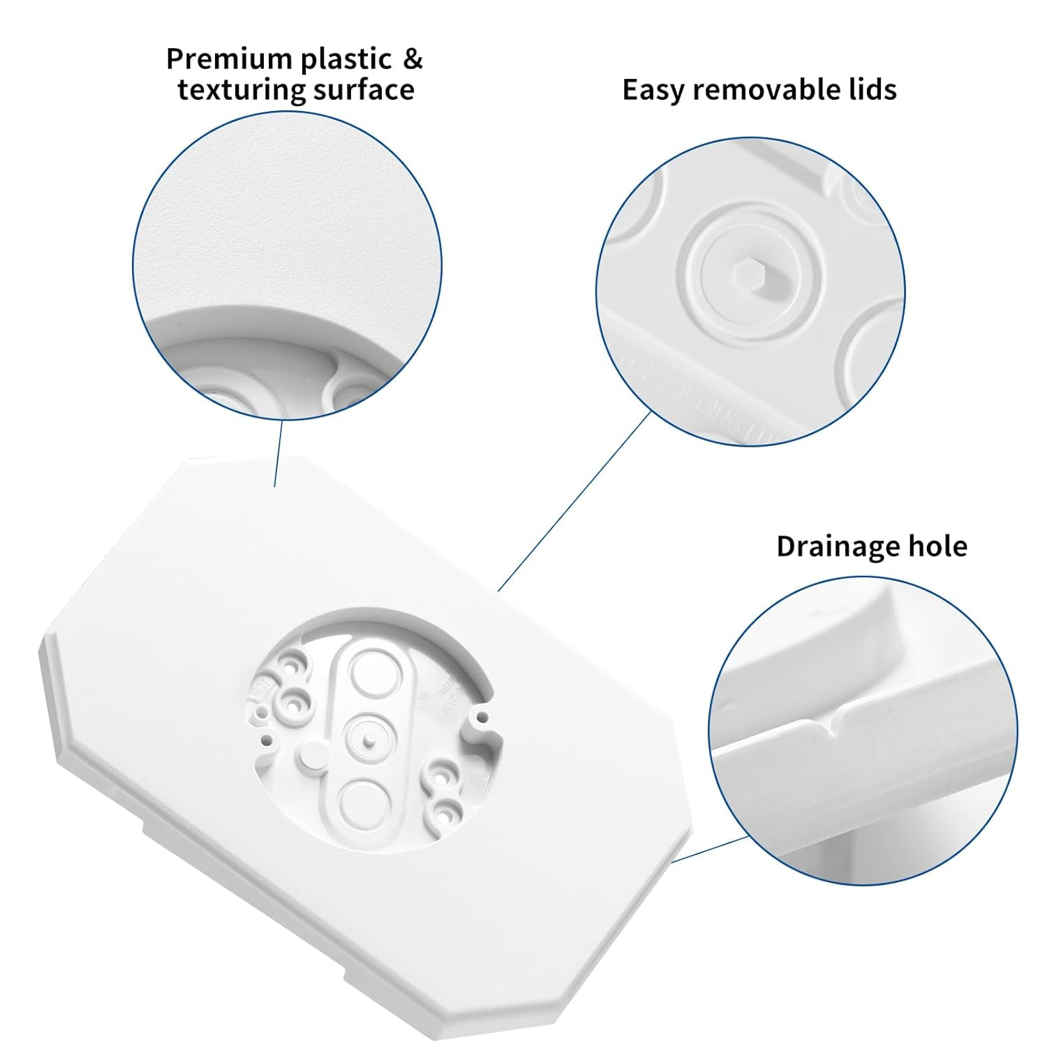 2 Pack Vinyl Siding Mounting Blocks, 8141DBL Vinyl Siding Light Mounting Block w