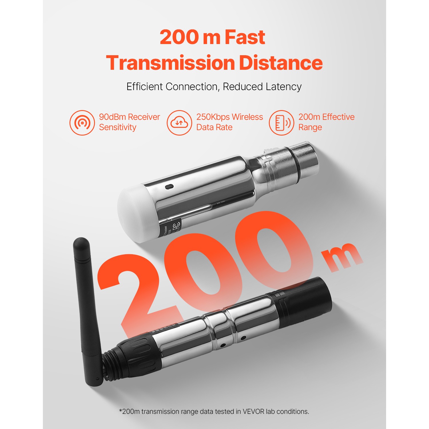 DMX Wireless Receiver Transmitter Rechargeable Battery Stage Light 4 PCs Silver