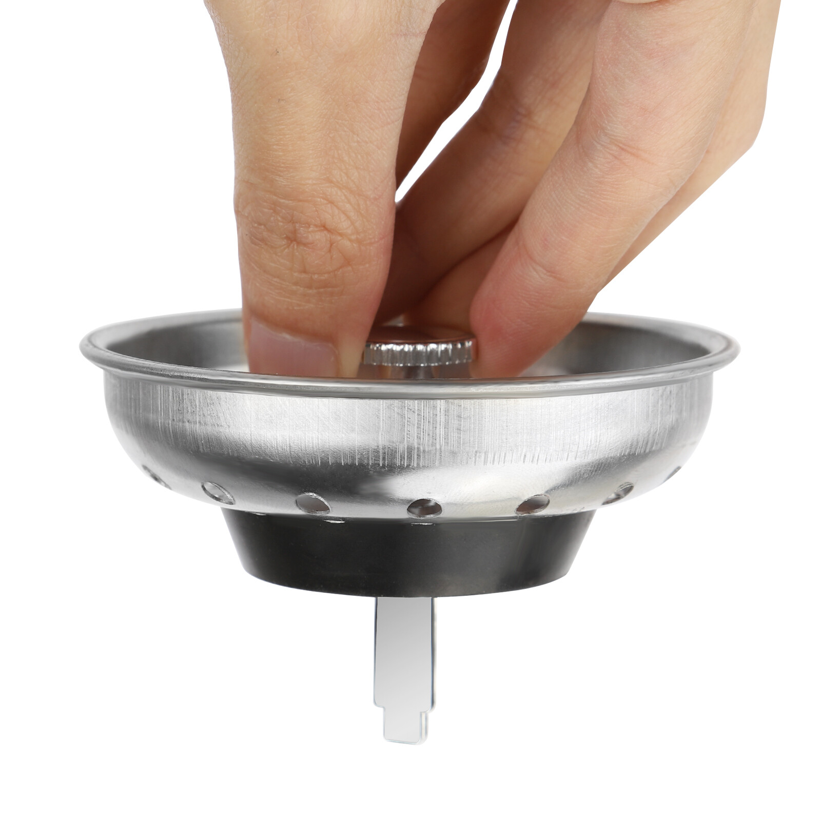 Stainless Steel Home Kitchen Sink Drain Stopper Basket Strainer Waste Plug Lot