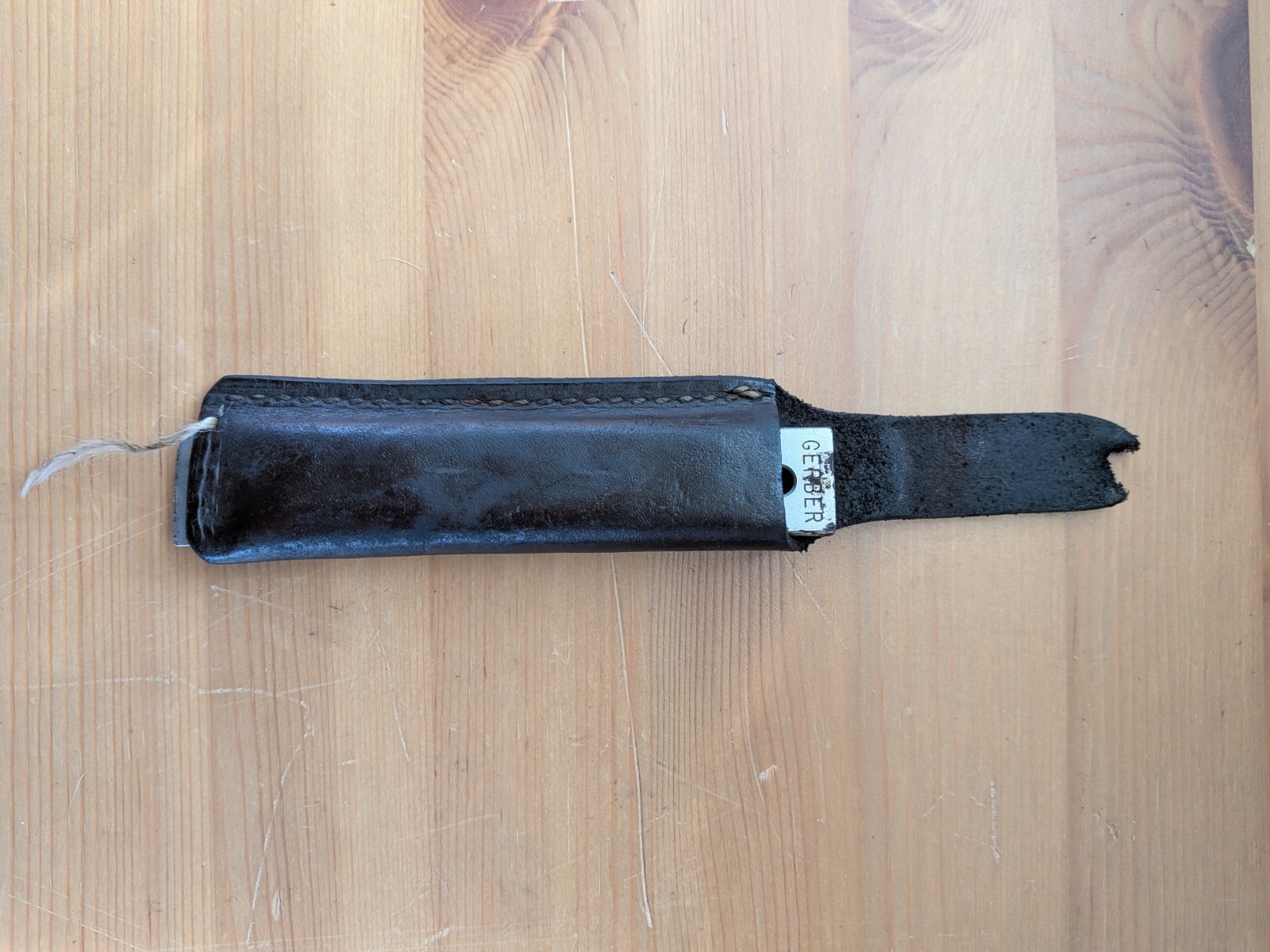 Gerber Sportsman's Steel Portland Oregon USA 5" Leather Handle Knife Sharpener