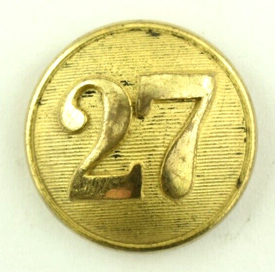 1890's-WW! German 27th Regiment Vintage Original Uniform Button N2D