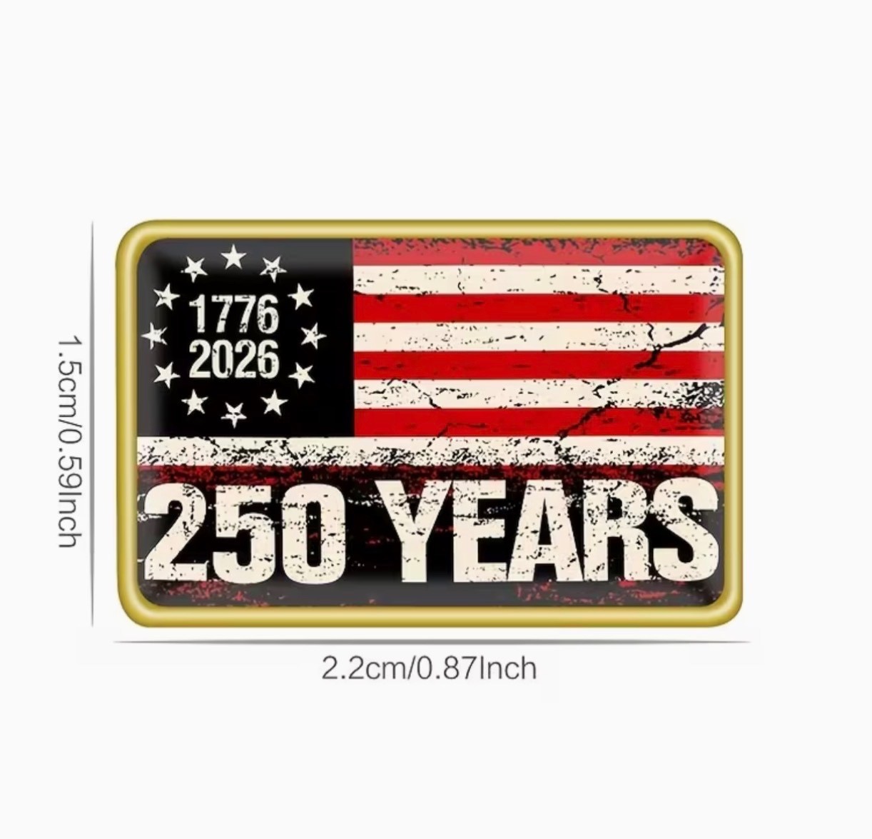 USA 250th Anniversary Lapel Pin 1776-2026 Patriotic American Flag Collectible