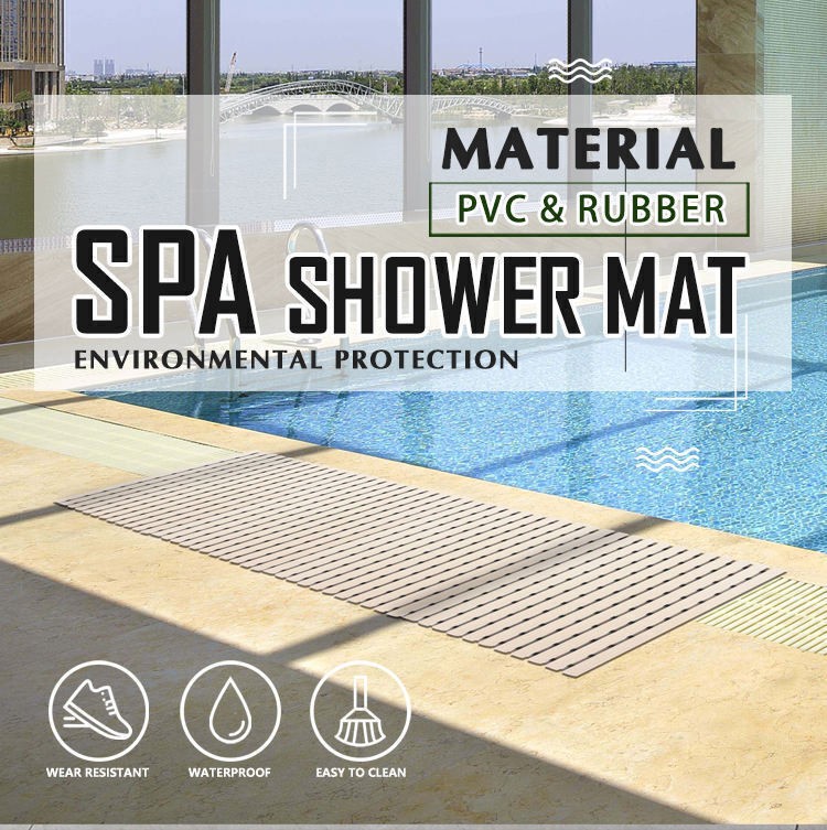 Anti Slip Bathtub Shower Mat For Spa Bathroom Floor Mat Safety with Drain Hole