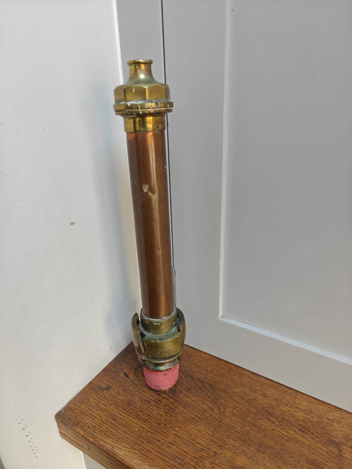 Vintage fire old brass copper bronze hose nozzle end