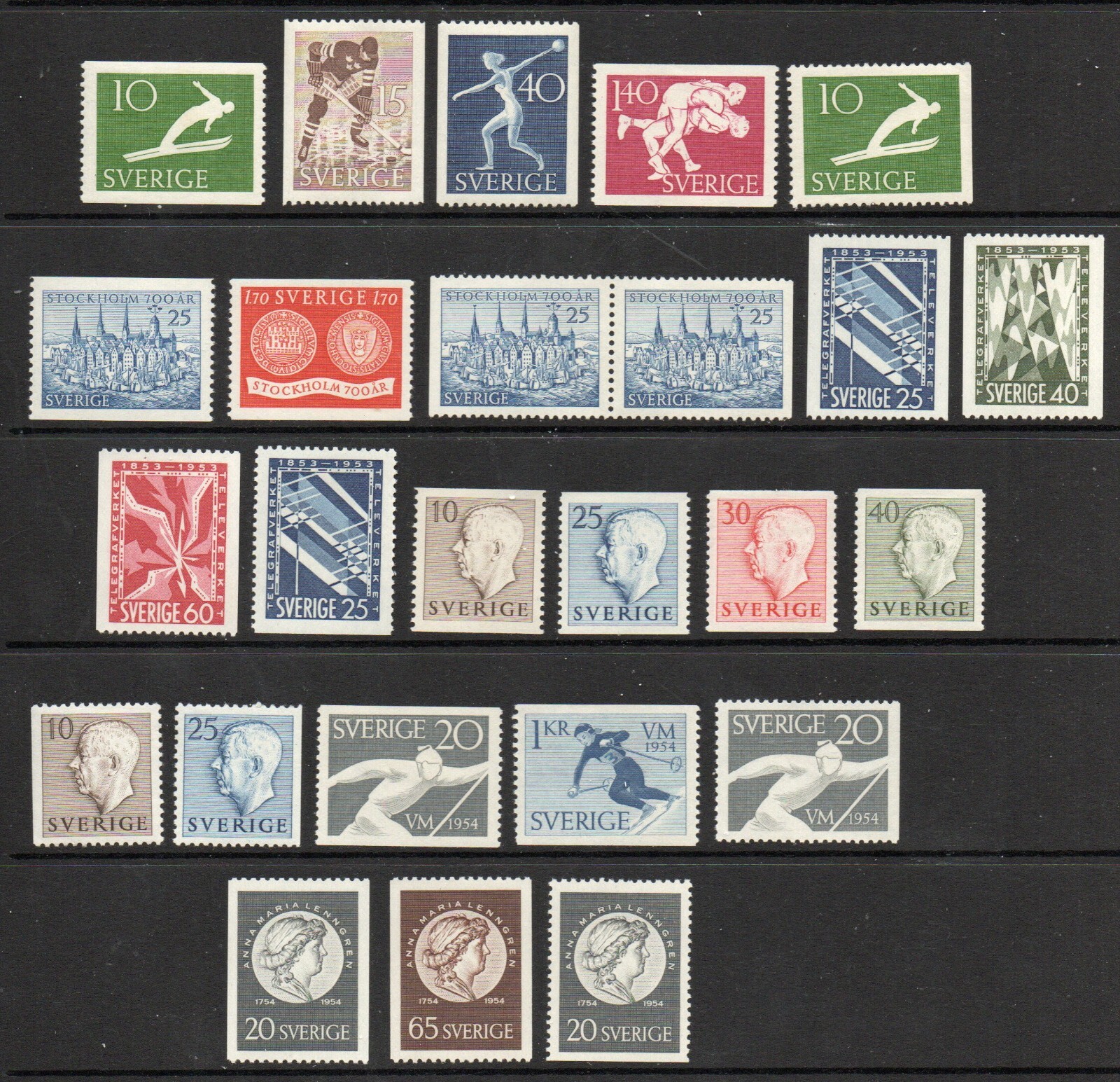 Sweden - Sc# 444 - 467 MH(rem)/MLH             -              Lot 03241618