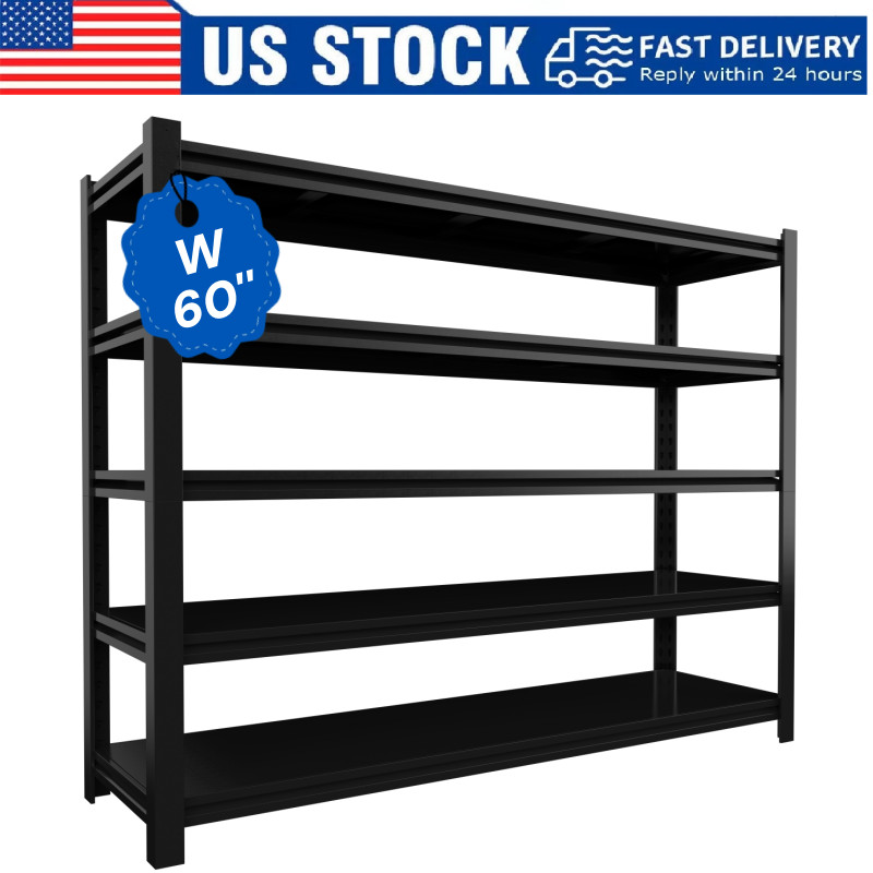 72'' Garage Shelving 5 Tier Metal Shelf 3500LBS Metal Heavy Duty Garage Shelving
