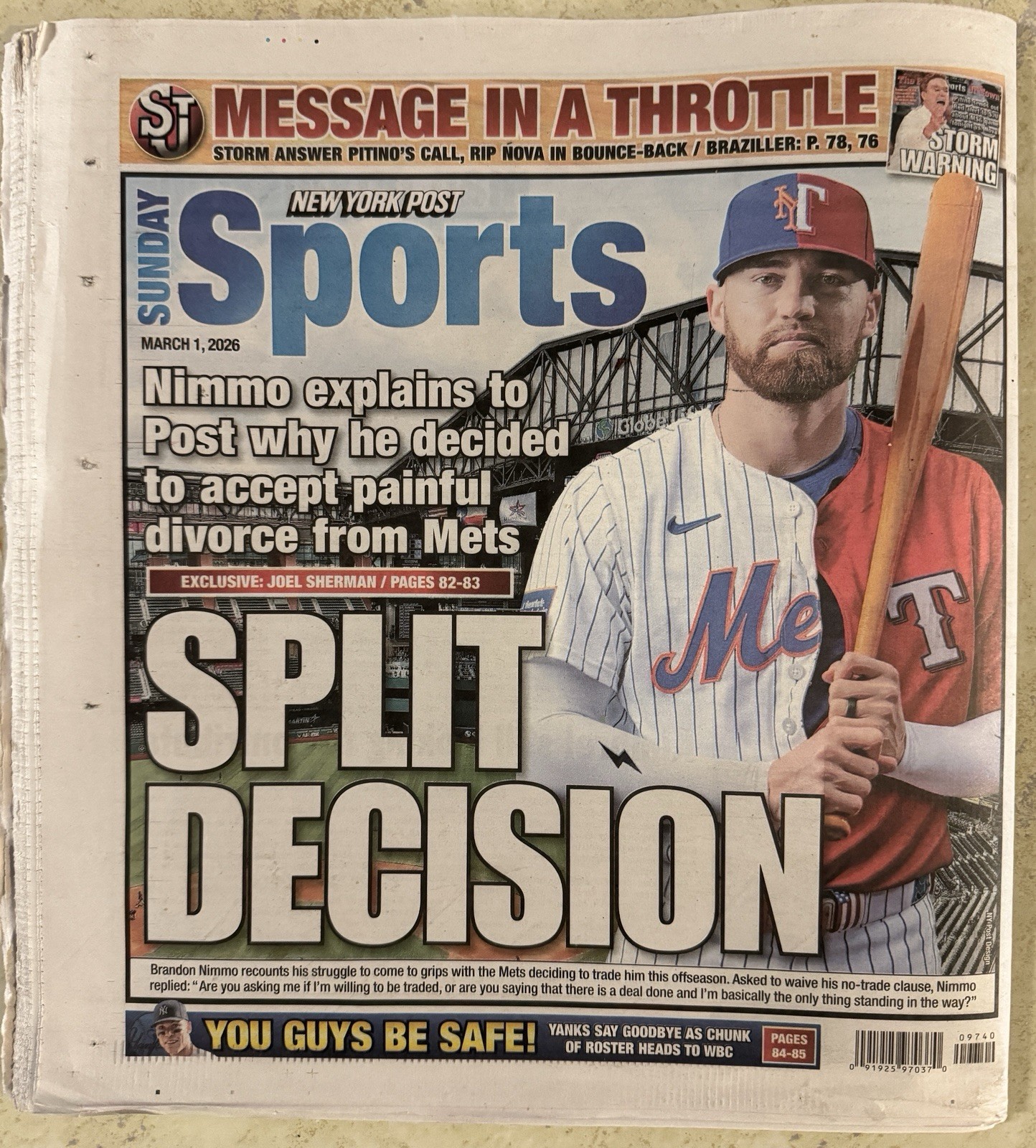 New York Post 3/1/26 Death To The Devil. Complete Newspaper