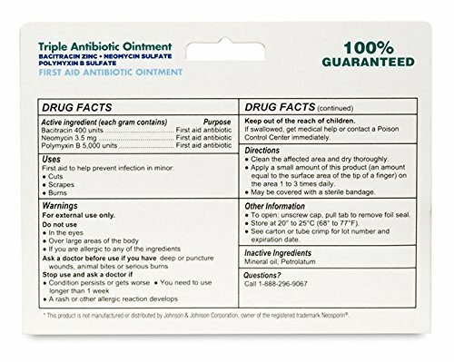 First Aid Triple Antibiotic Ointment 1oz - - 4 Tubes (Total 4 oz received)
