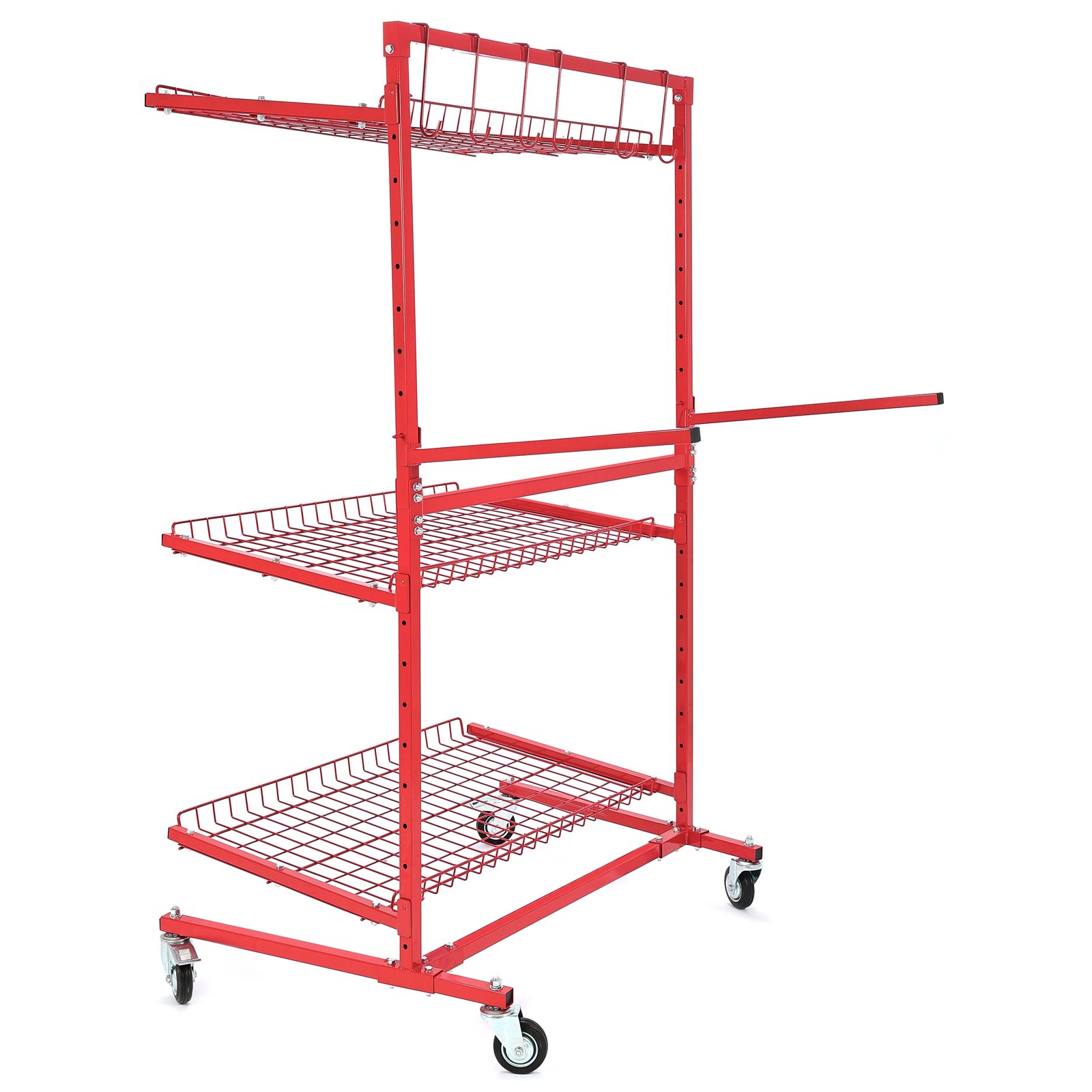 Auto Parts Storage Rack - 3 SHELF - Tools Trolley Adjustable Painted Collision