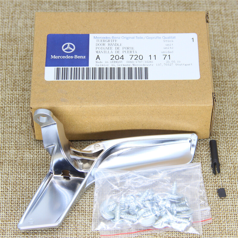 Matte Silver Left Driver Side Interior Door Handle Repair Kit for Benz C250 C300