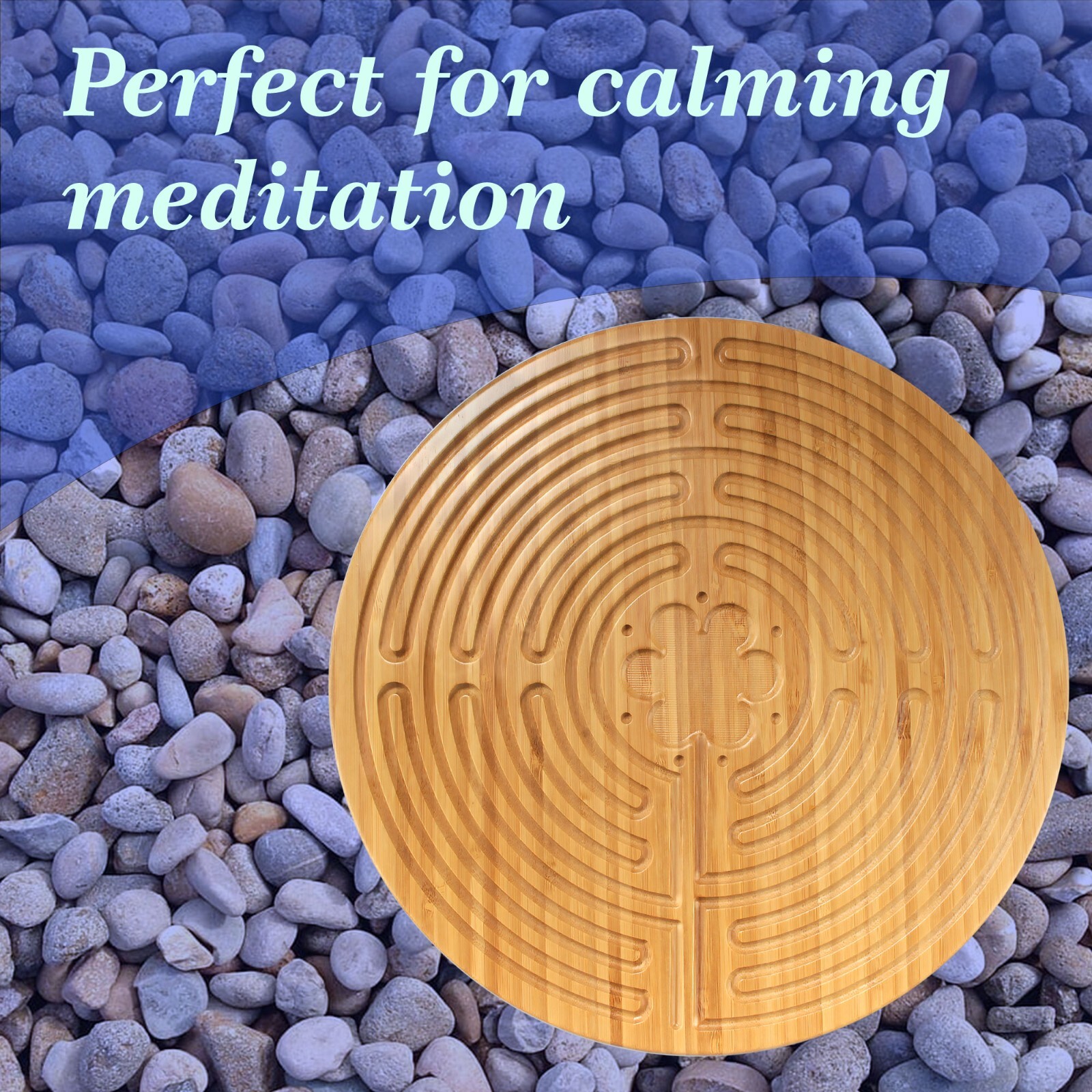 Double Sided Finger Maze Labyrinth for Meditation Prayer Chartres Style 12.5"