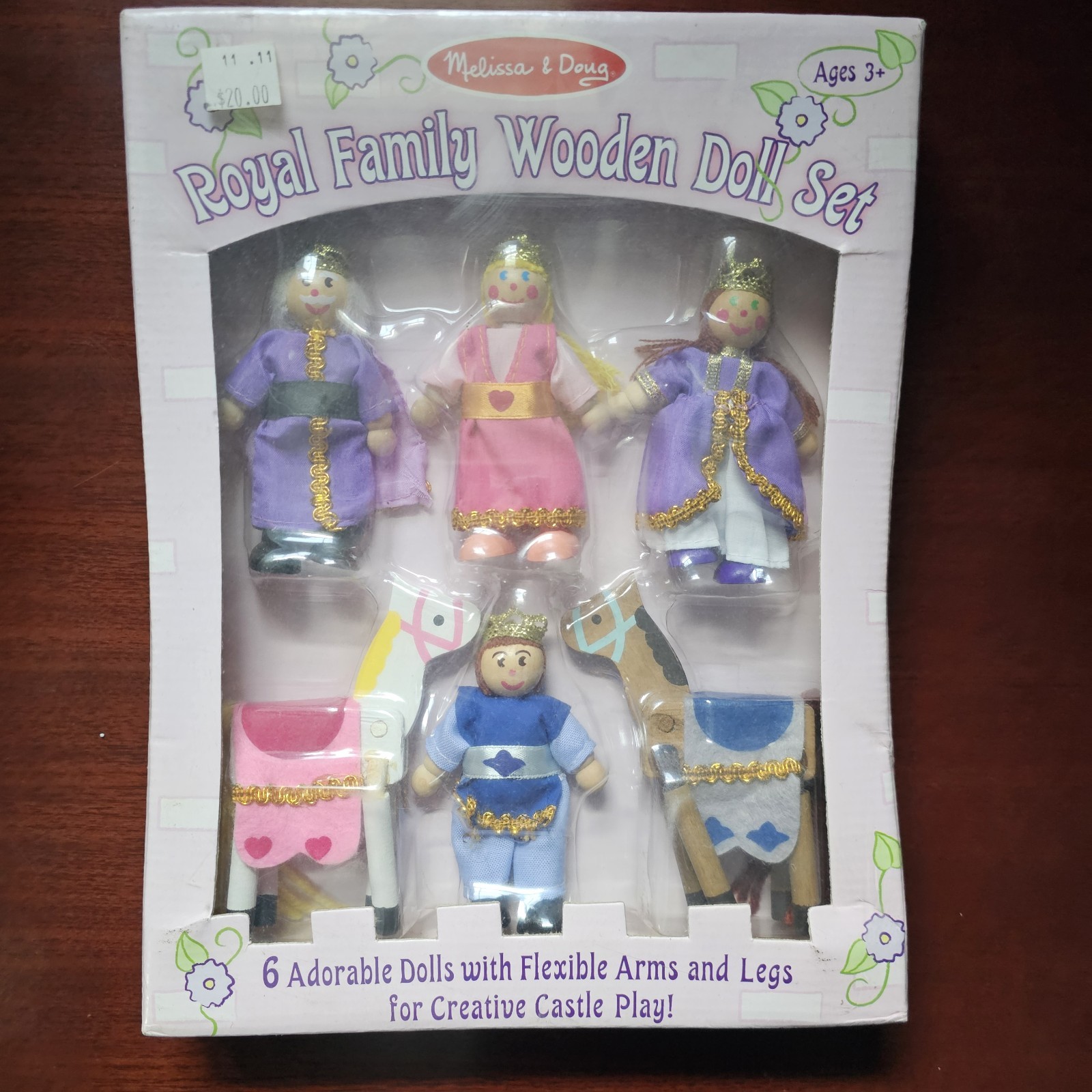 Melissa and Doug Wooden Folding Princess Castle and UNOPENED furniture and dolls