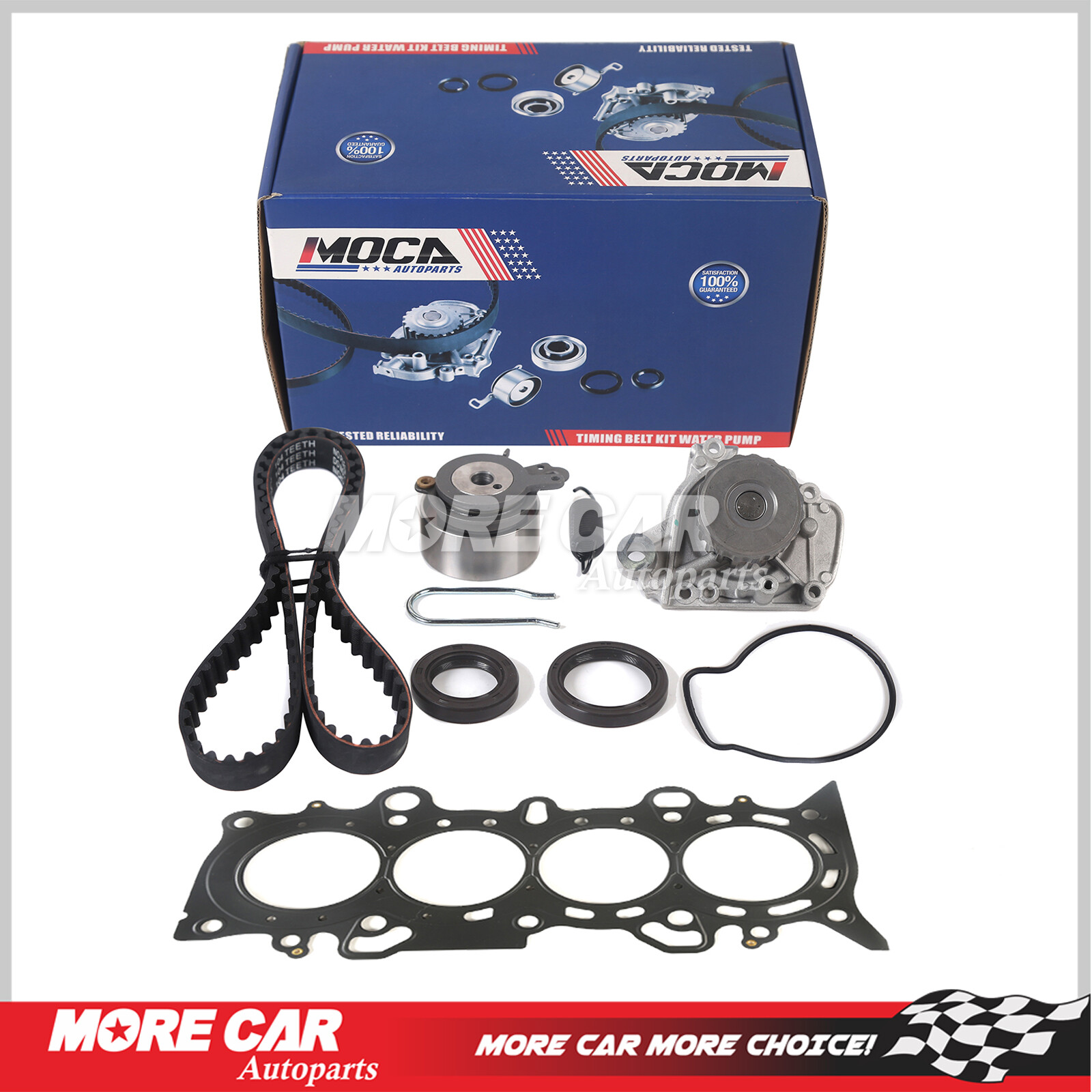 Fit 2001-2005 Honda Civic D17A1 1.7L Head Gasket Set Timing Belt Kit Water Pump