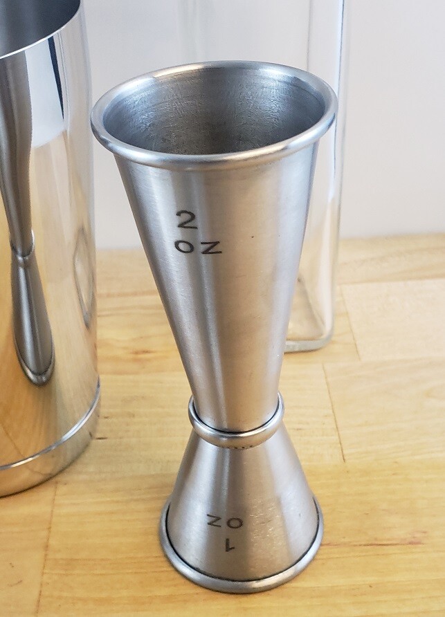 Stainless Measuring JIGGER 1 oz. X 2 oz. Japanese Style Cocktail Bar Shot