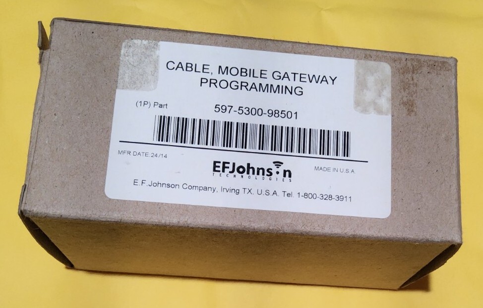 EF Johnson Cable Gateway Programing 597-5300-98501