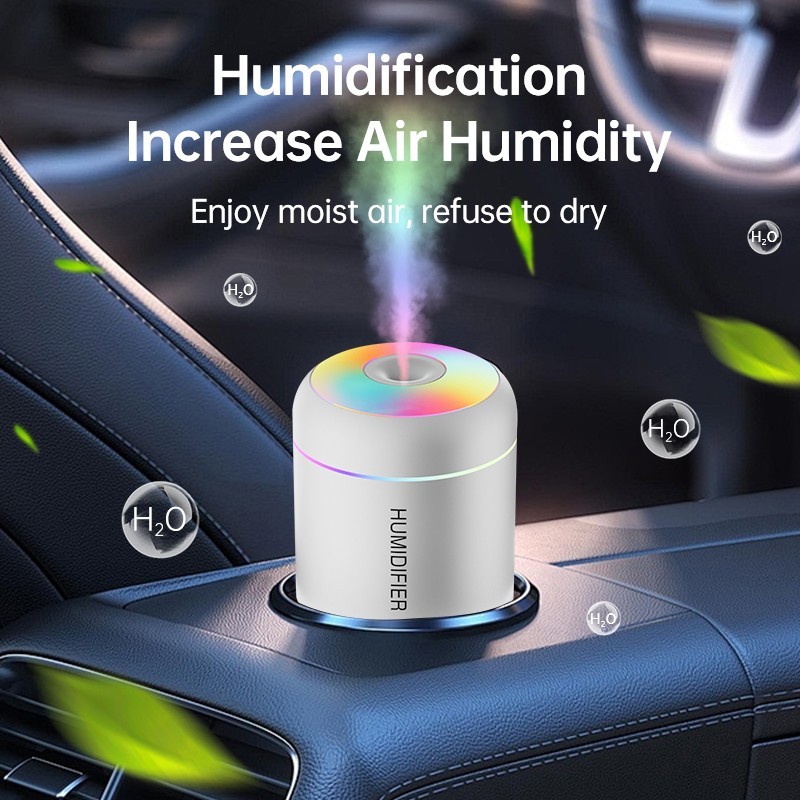 Mini USB Air Humidifier Essential Oil Aroma Diffuser LED Mist Home Car