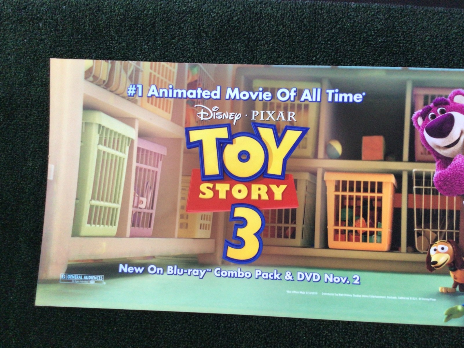 WALT DISNEY WORLD PIXAR TOY STORY 3 BUS TRAM SIGN PROP DISPLAY