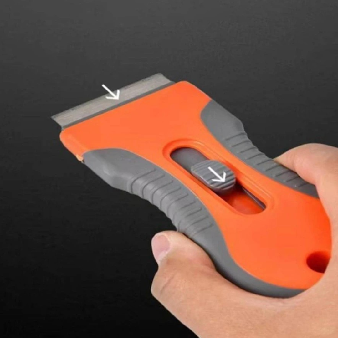 Razor Blade Scraper Tool Retractable Multipurpose Two Tone Cleaning Tools (1 pc)